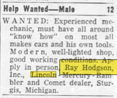 Sturgis Auto Dealers - Jul 1961 Ad